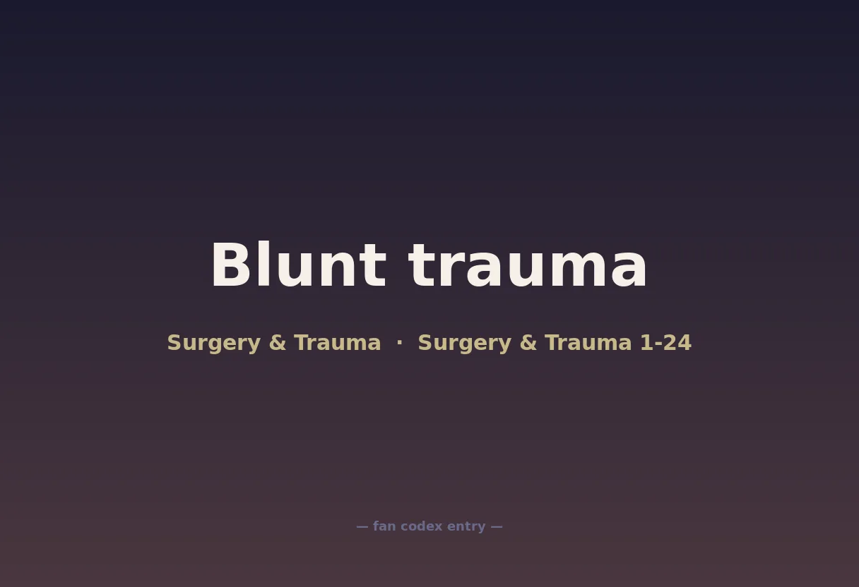 Blunt trauma